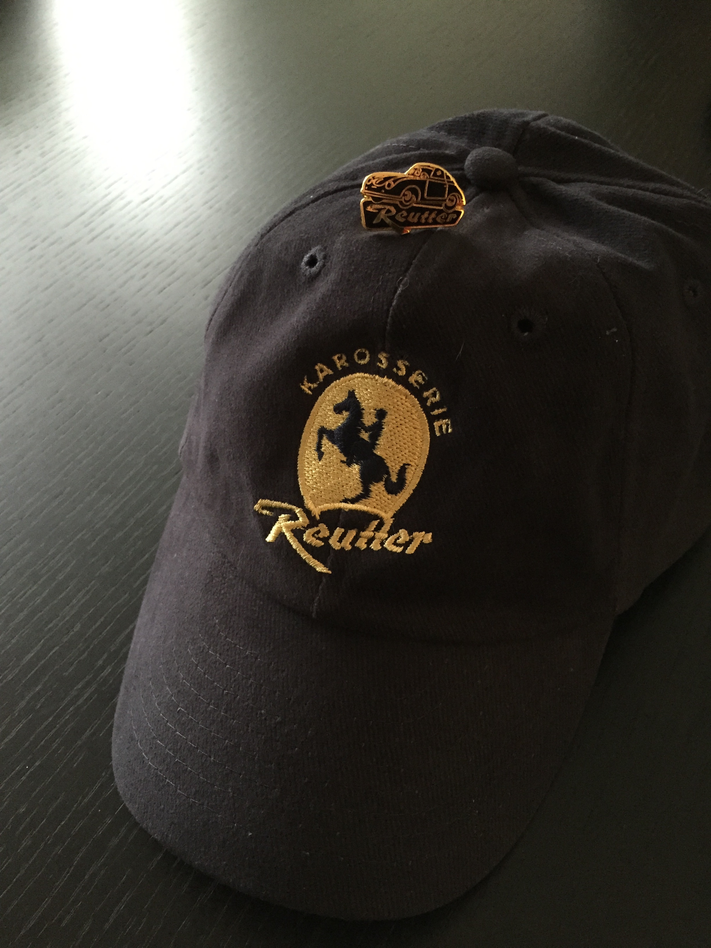 Original Mütze-Cap des Porsche 356 Produzenten Karosserie Reutter - dunkelblau