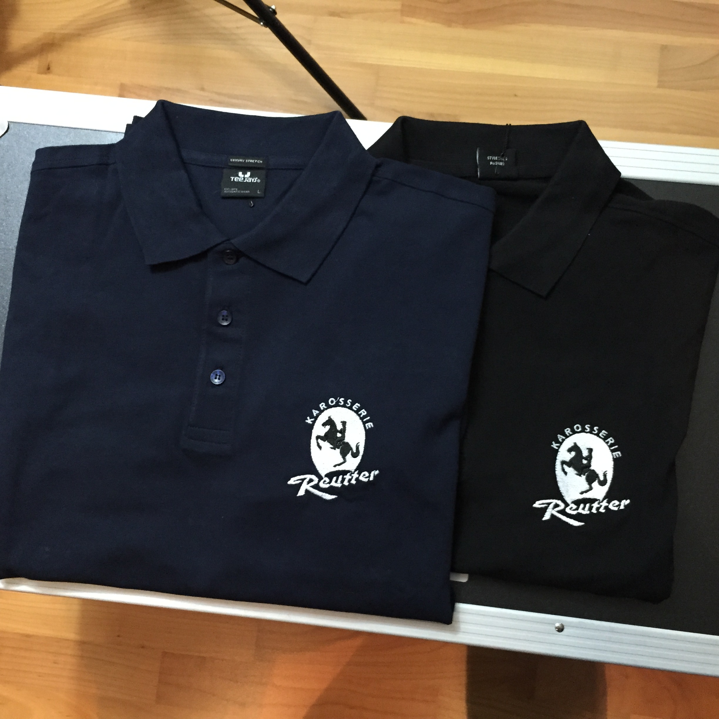 Karosserie Reutter Kurzarm-Polo dunkelblau Gr. M