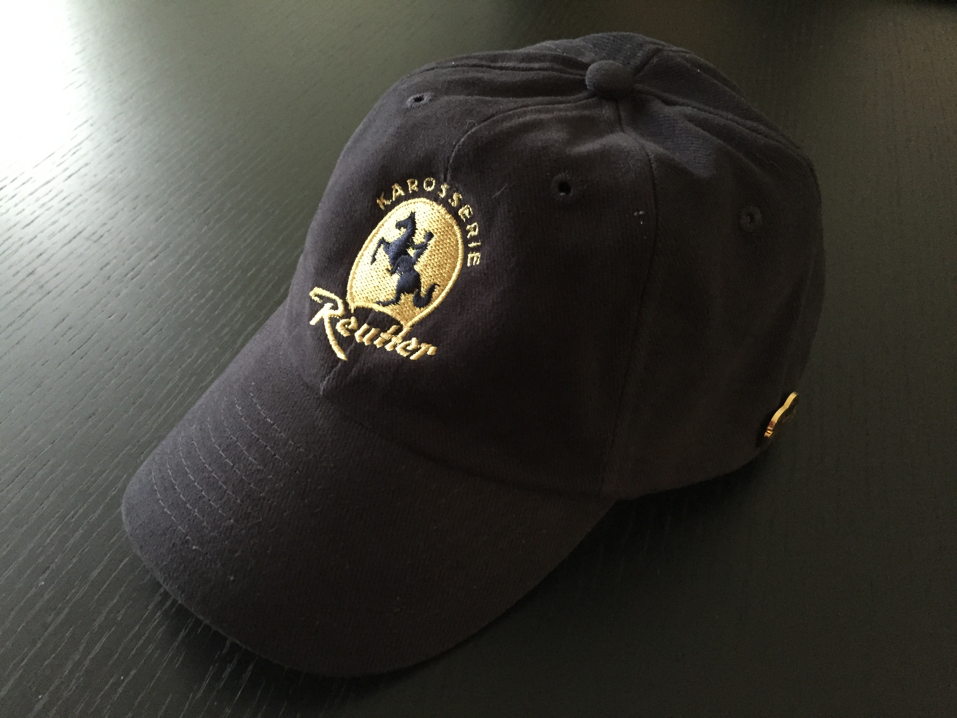 Original Mütze-Cap des Porsche 356 Produzenten Karosserie Reutter - dunkelblau